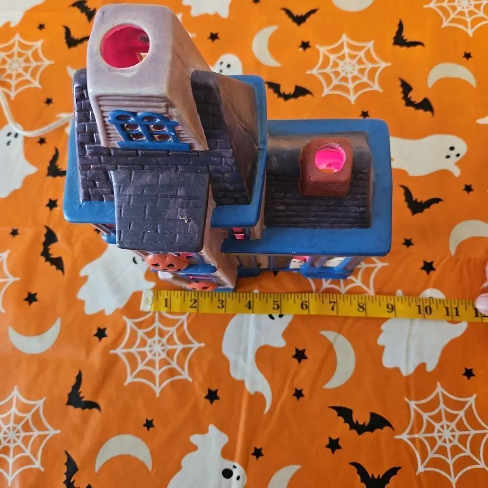 Pacific Rim Electrified Ceramic Haunted House with Lights